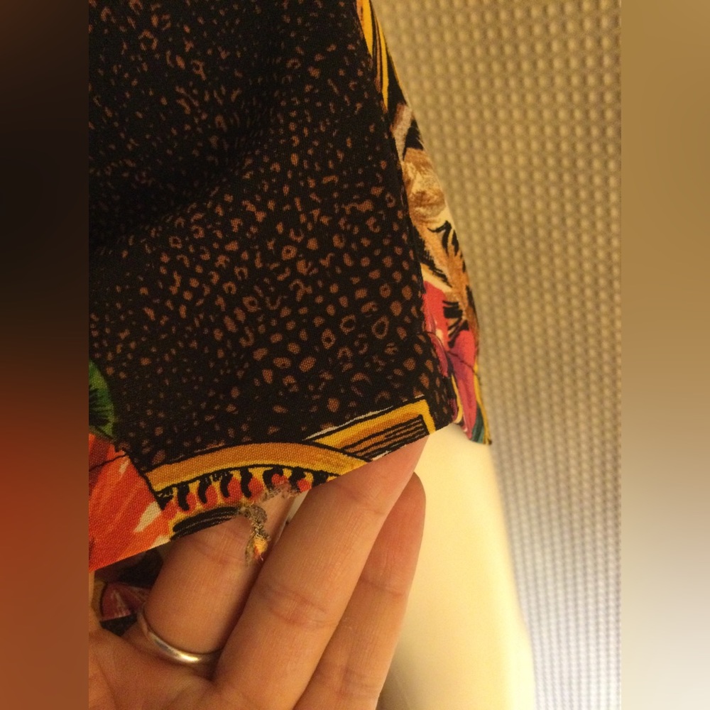 🐯HP!🐯VINTAGE Tiger Tropical Floral Top & Skirt Matching Coord Set 🌺 - Picture 9 of 16